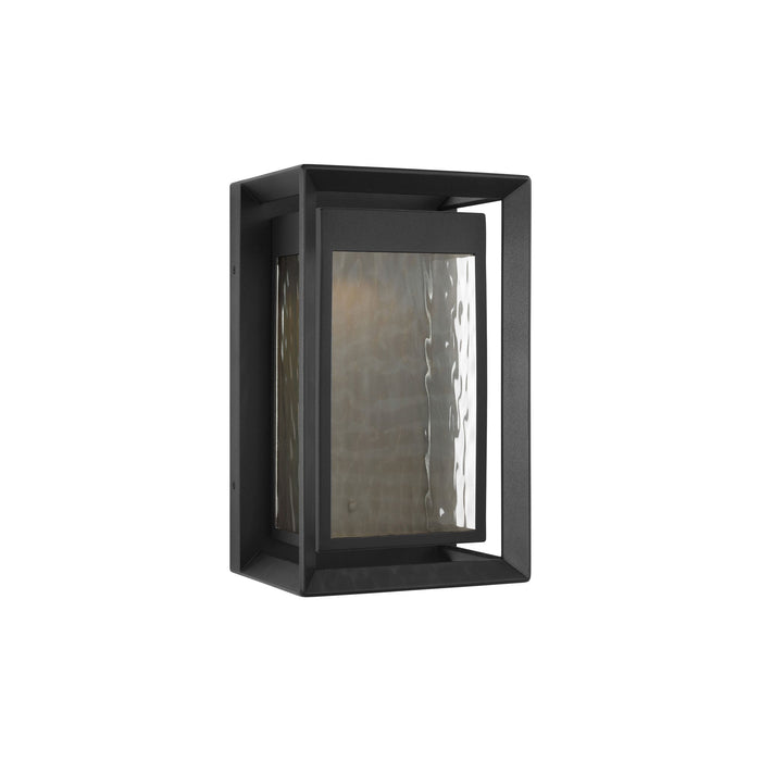 Urbandale Outdoor LED Wall Light in Textured Black (Large).