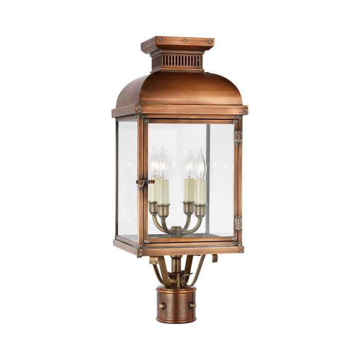 Suffork Outdoor Post Light in Natural Copper.