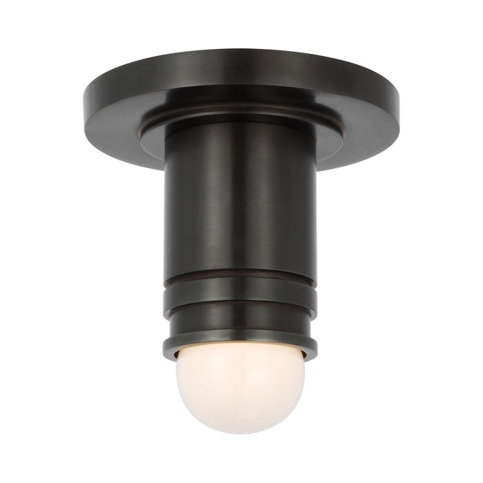 Top Hat Mini Monopoint LED Flush Mount Ceiling Light in Bronze.