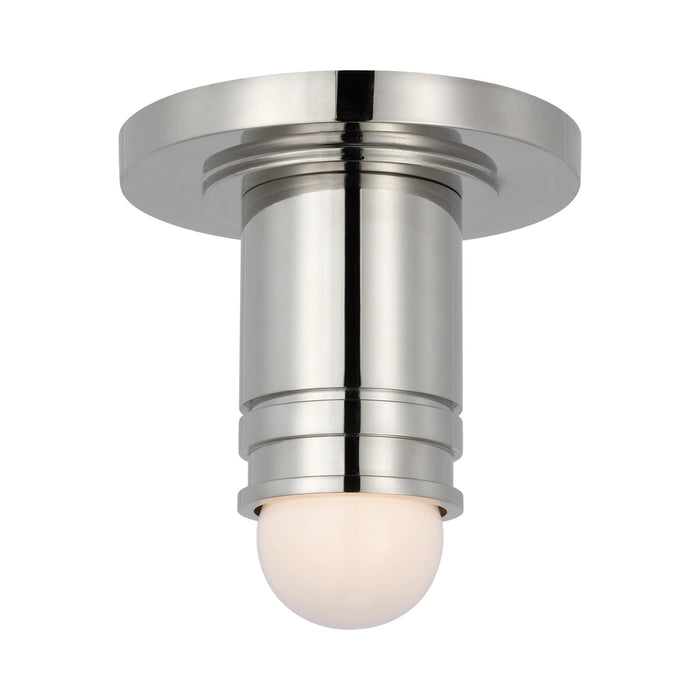 Top Hat Mini Monopoint LED Flush Mount Ceiling Light in Polished Nickel.