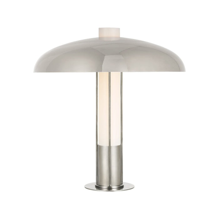 Troye LED Table Lamp in Polished Nickel/Polished Nickel.