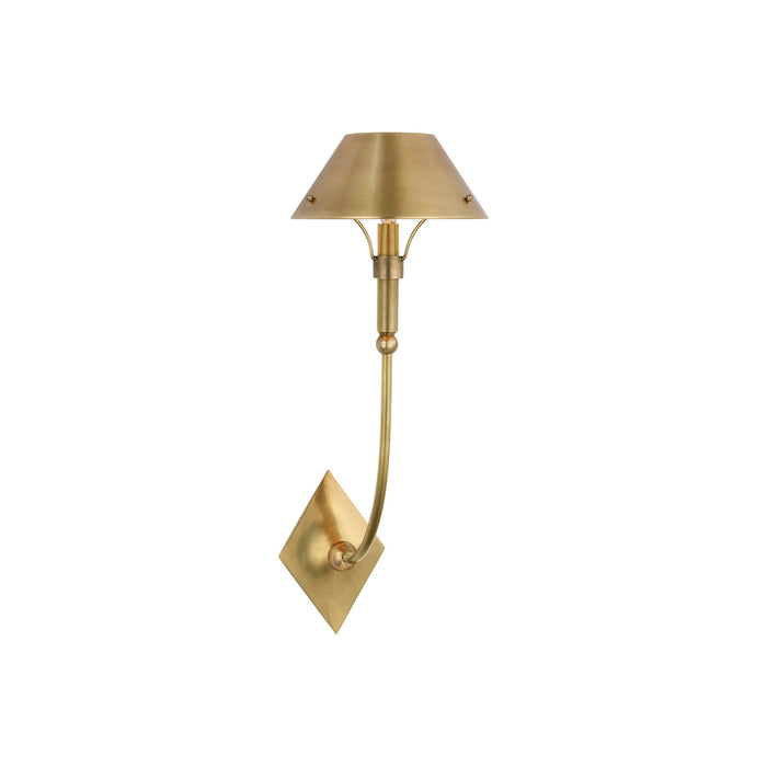 Turlington LED Wall Light in Hand-Rubbed Antique Brass (Large).