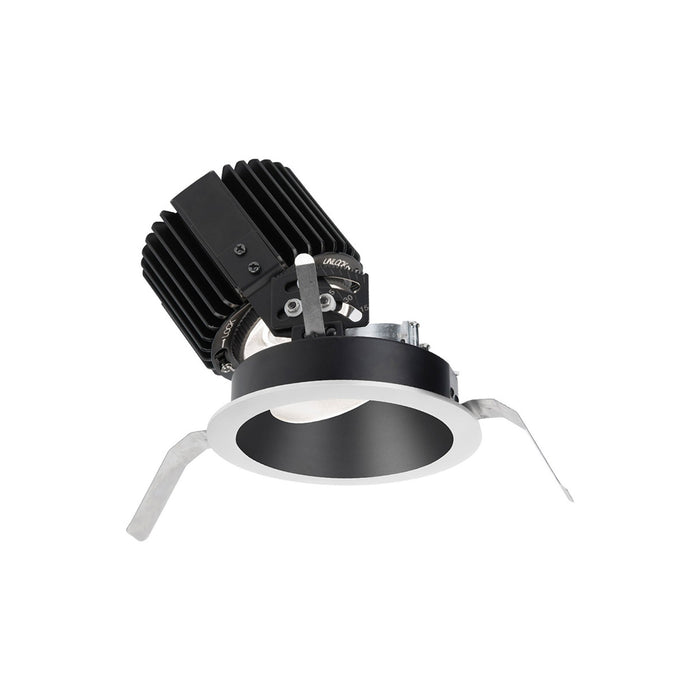 Volta 4.5 Inch Round Adjustable LED Recessed Trim in Black/White.