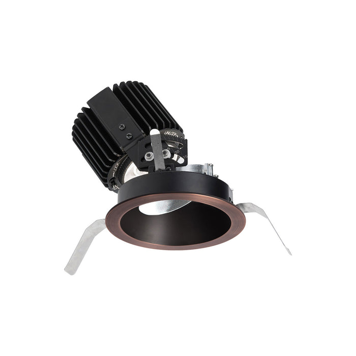 Volta 4.5 Inch Round Adjustable LED Recessed Trim in Copper Bronze.