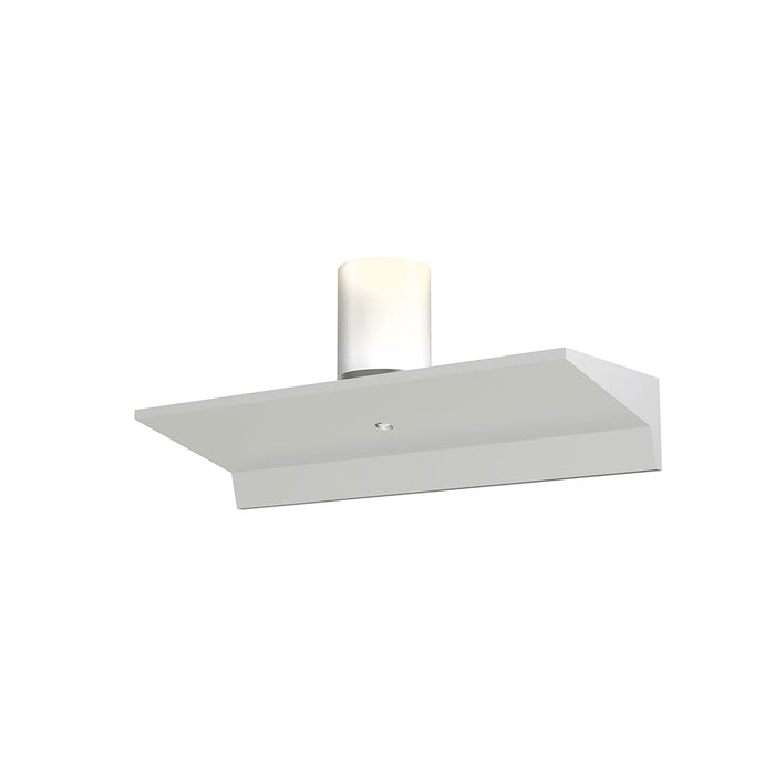 Votives™ LED Wall Light in Satin White/Clear Etched Glass (12-Inch).
