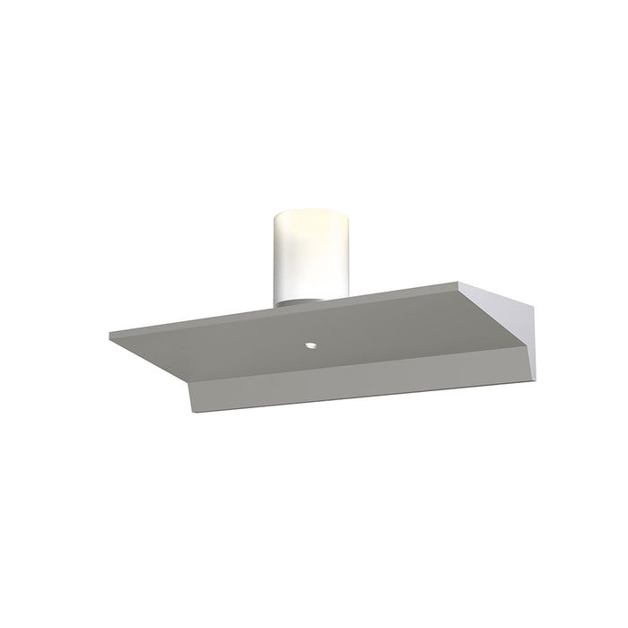 Votives™ LED Wall Light in Bright Satin Aluminum/Clear Etched Glass (12-Inch).