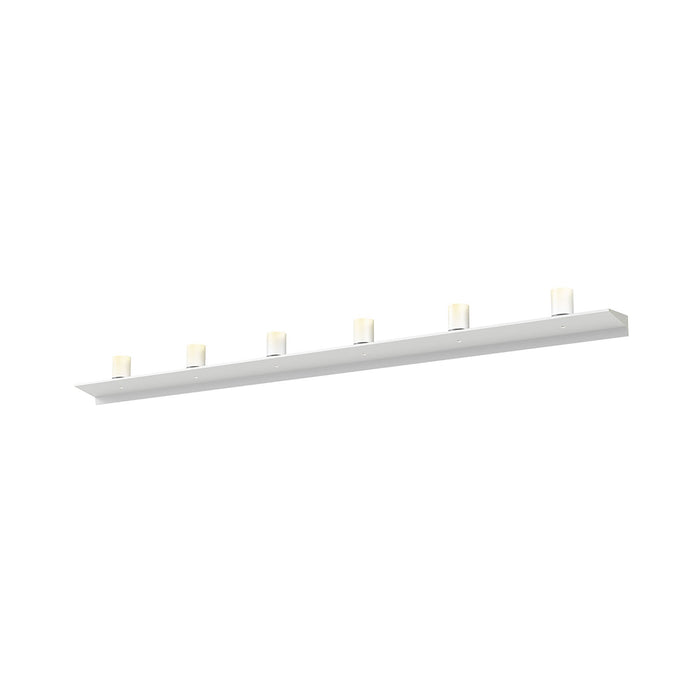 Votives™ LED Wall Light in Satin White/Clear Etched Glass (72-Inch).