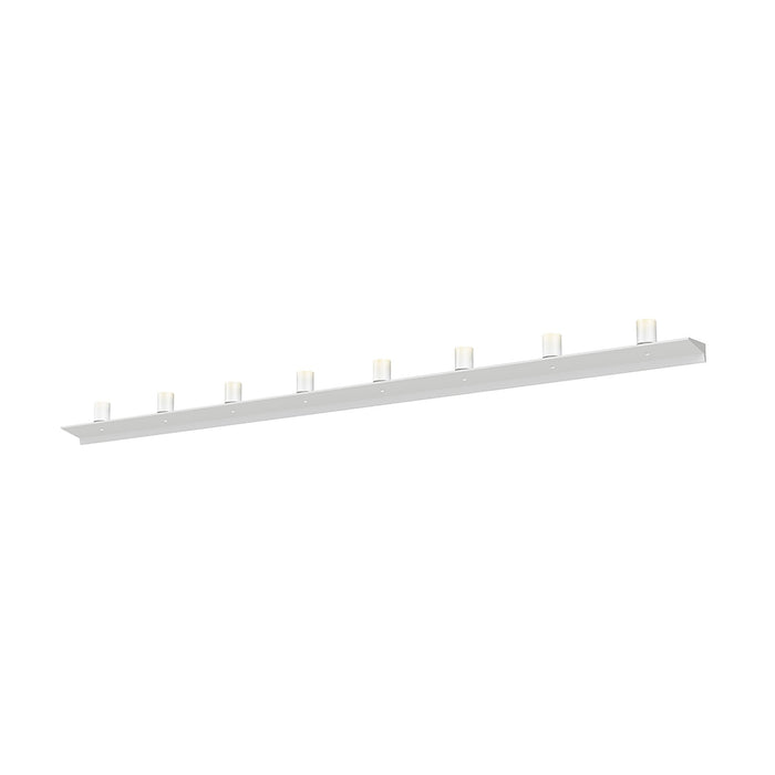 Votives™ LED Wall Light in Satin White/Clear Etched Glass (96-Inch).