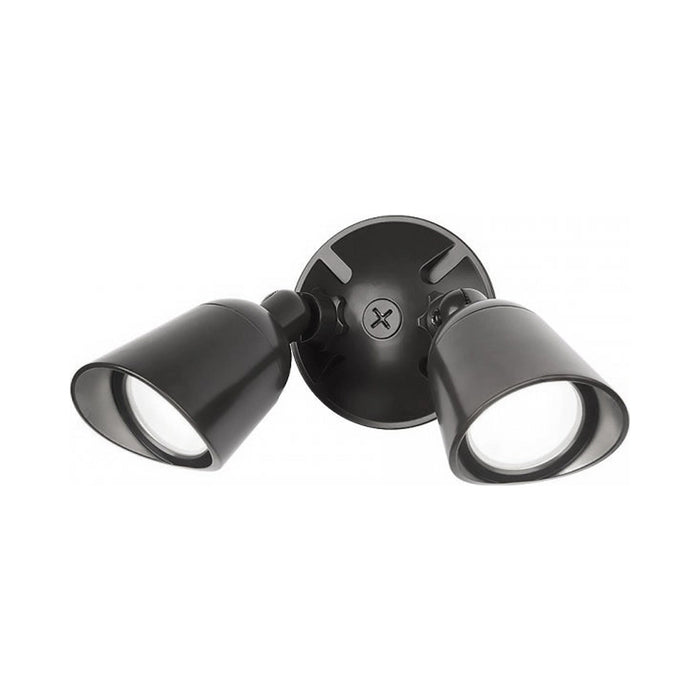 Endurance LED Double Spot Outdoor Wall Light in Architectural Black.