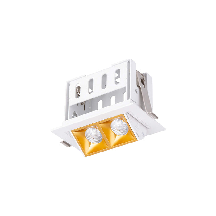 Multi Stealth Adjustable Trim LED Recessed Light in Gold/White (4W/45-Degree).