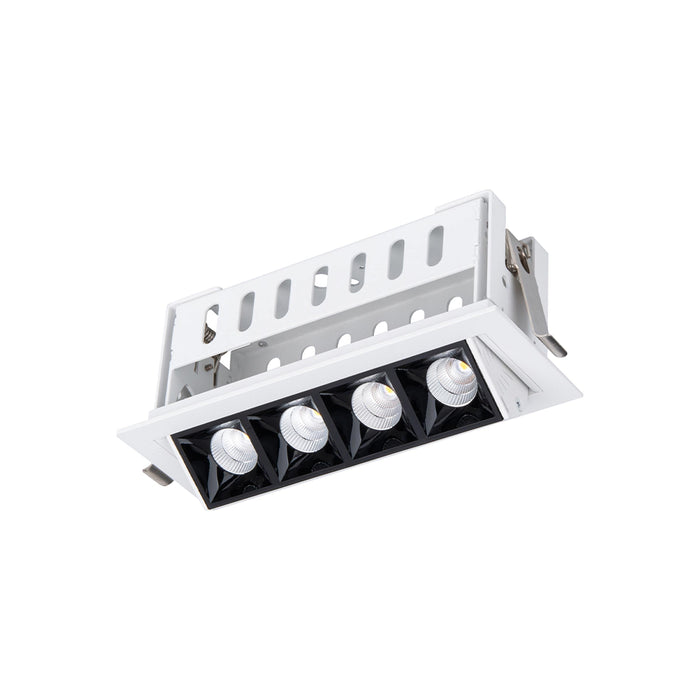 Multi Stealth Adjustable Trim LED Recessed Light in Black/White (3.5W/45-Degree).
