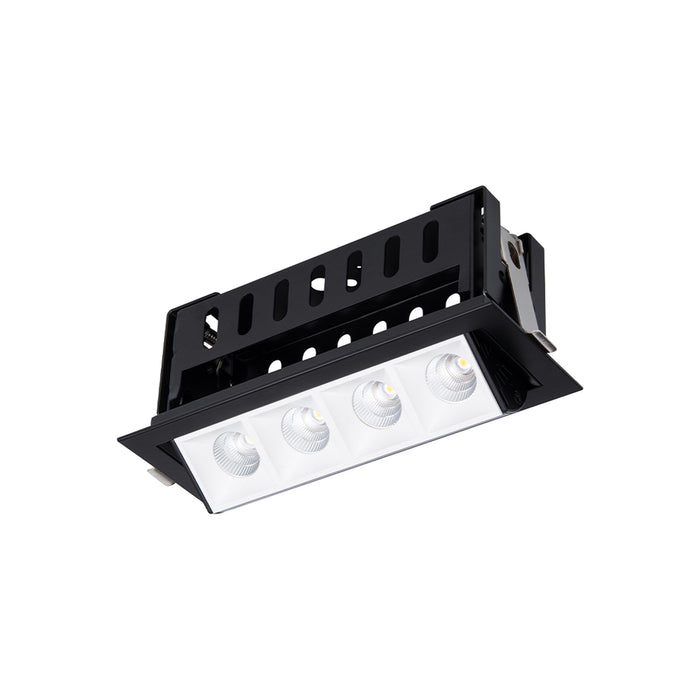 Multi Stealth Adjustable Trim LED Recessed Light in White/Black (3.5W/45-Degree).