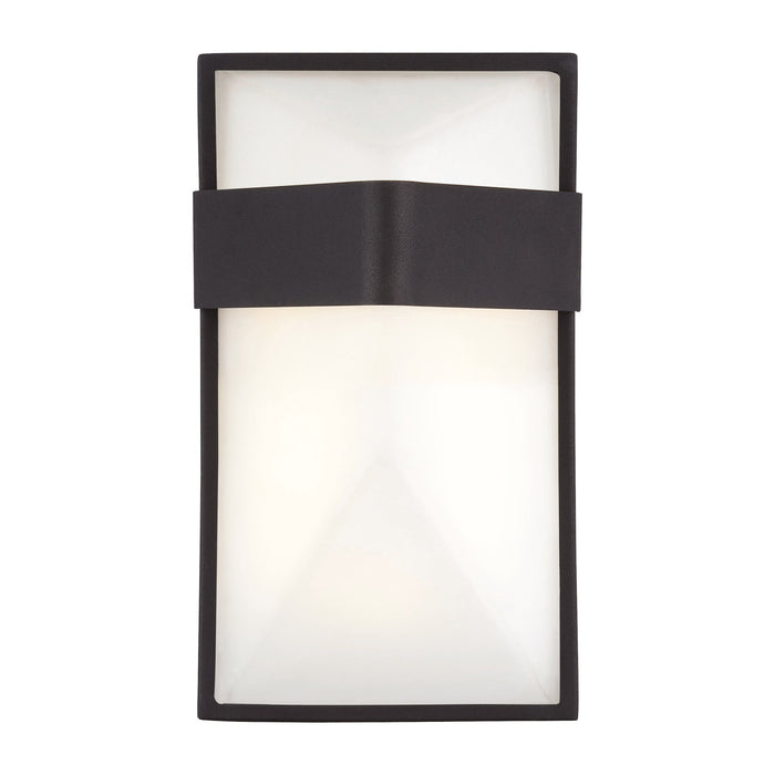 Wedge Outdoor LED Wall Light in Coal/Small.