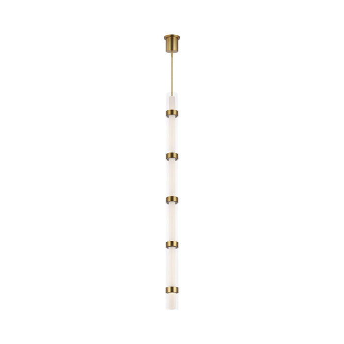 Wit LED Pendant Light in 6-Glass/Aged Brass.