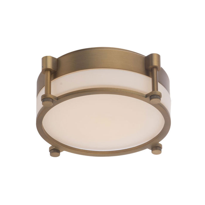 Wright LED Flush Mount Ceiling Light in Aged Brass/Large.